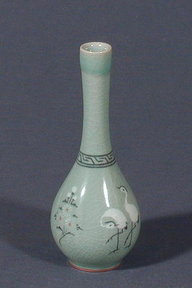 Crane & Chrysanthemum Bottle