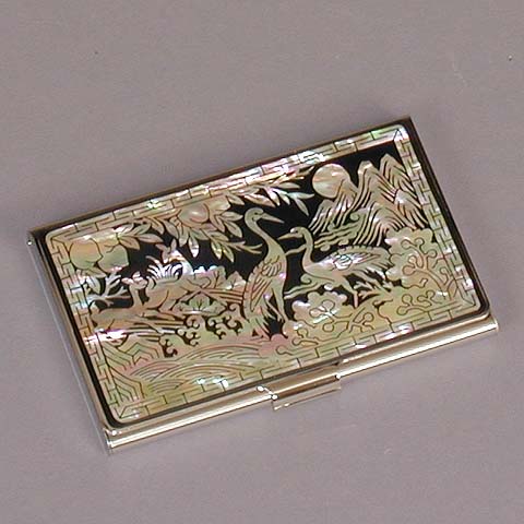 Cranes at Sunset Business Card Case
