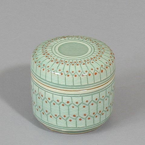 Red Turtle Shell Tea Container
