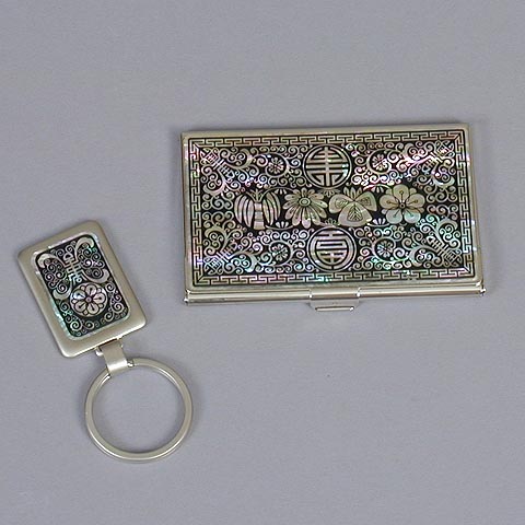 Four Seasons Card Case Key-ring Set