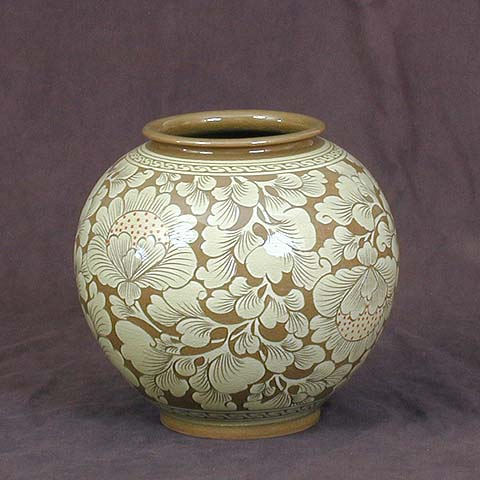 Special Brown Lotus Celadon Jar