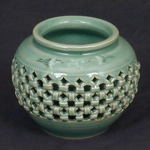 Small Double-ware Celadon Jar 