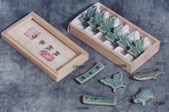 Celadon Chopstick Rests (more designs)