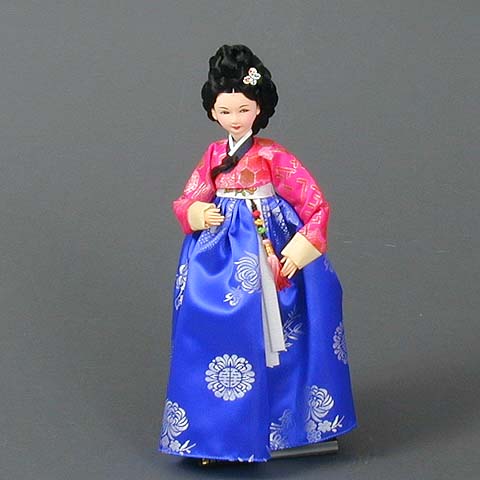 Court Lady Doll (royal-blue dress)