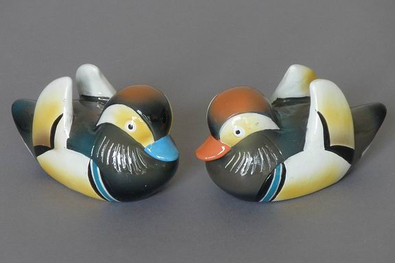 Winter Mandarin Ceramic Wedding Duck Set