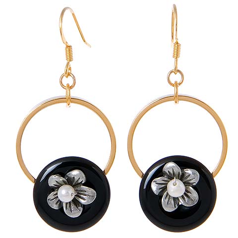 Onyx Ring Earrings