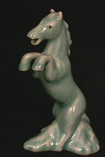 Celadon Prancing Horse