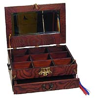 Nine Compartment Jewelry Chest - open