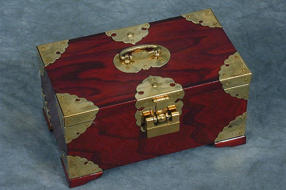 Wood & Brass Jewelry Box