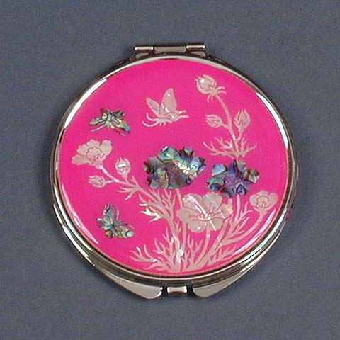 Pink Butterflies and Roses Mirror