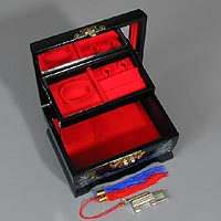 Large Plum Blossoms Music Box - Open
