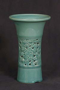 Large Tiger & Dragon Planter - back side