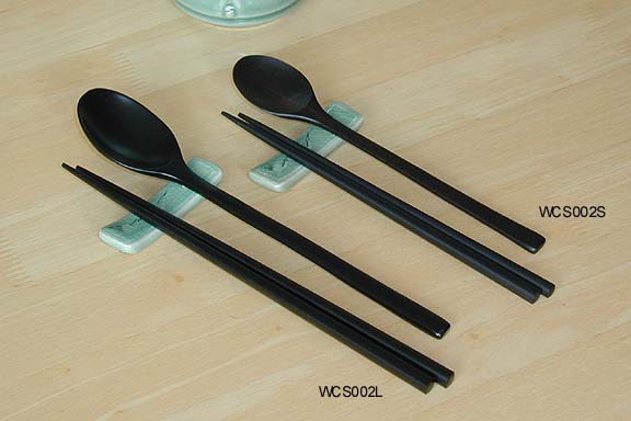 Black Otchil Chopstick & Spoon Sets